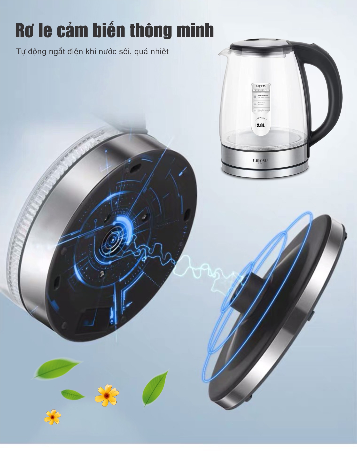 Chế độ tự động tắt khi nước sôi hoặc cạn nước