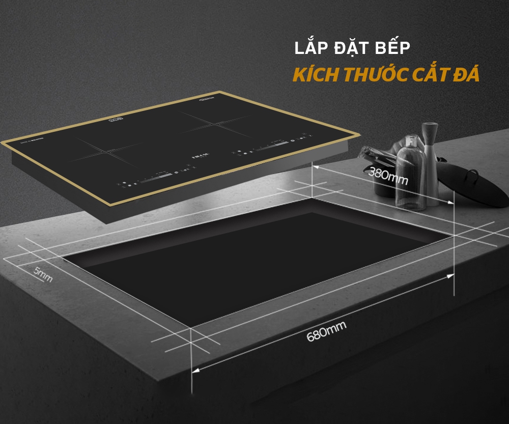 Cấu tạo và lắp đặt bếp từ đôi KD-MA28