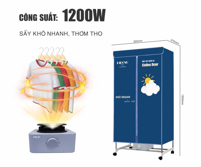 Máy Sấy Quần Áo Kidosu KD-CD26