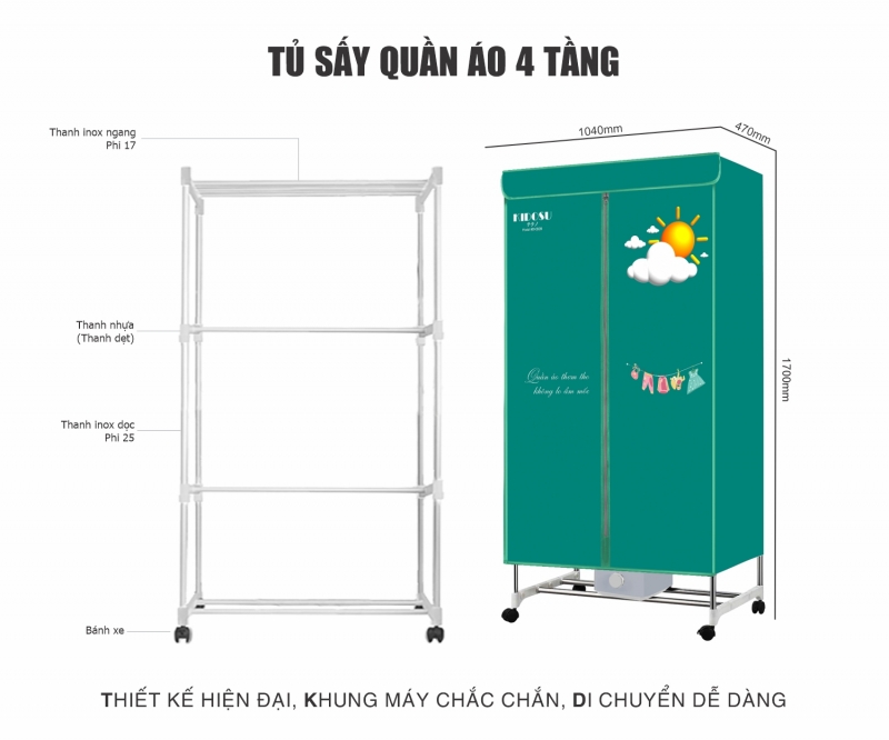 Máy Sấy Quần Áo Kidosu KD-CD28