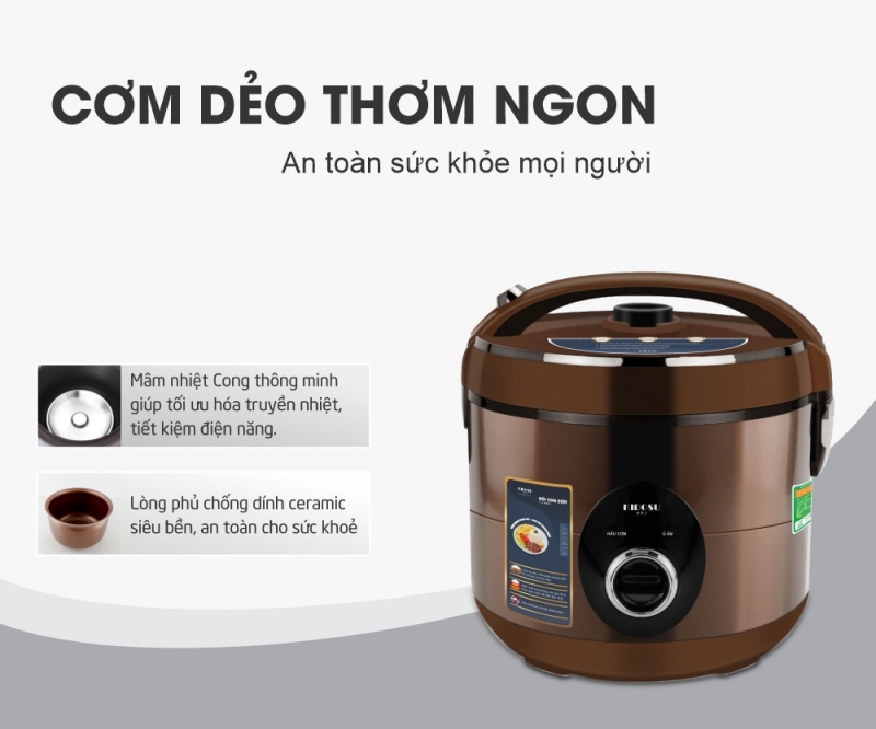 Nồi cơm điện 1.8 Lít Kidosu KD-R18C
