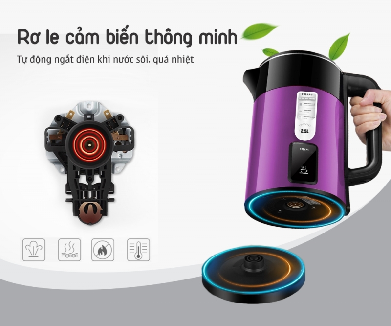 Ấm Siêu Tốc Kidosu Màu Xanh KD-GK23