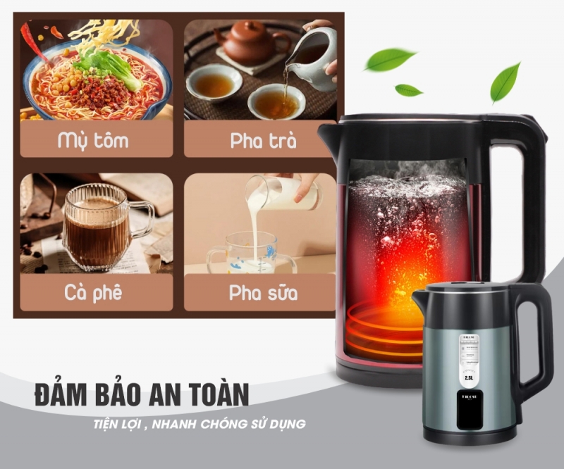 Ấm Siêu Tốc Kidosu Màu Xanh KD-GK23