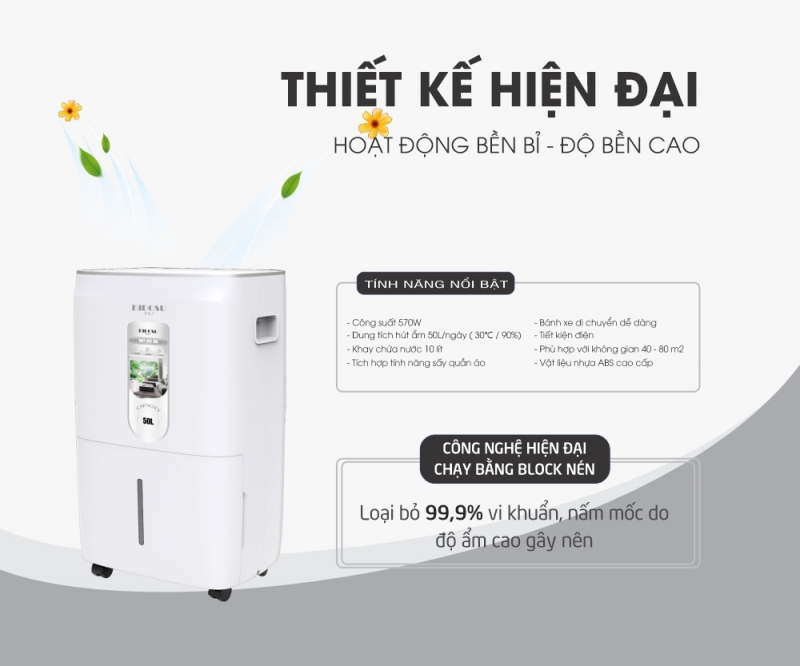 Máy Hút Ẩm Kidosu 50 Lít KD-D50L