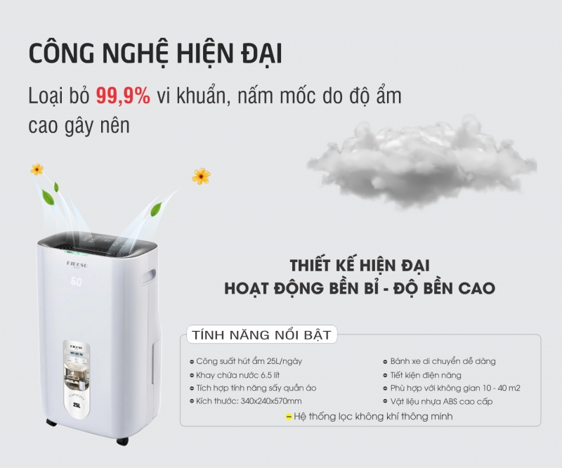 Máy Hút Ẩm Kidosu 25 Lít KD-D29L