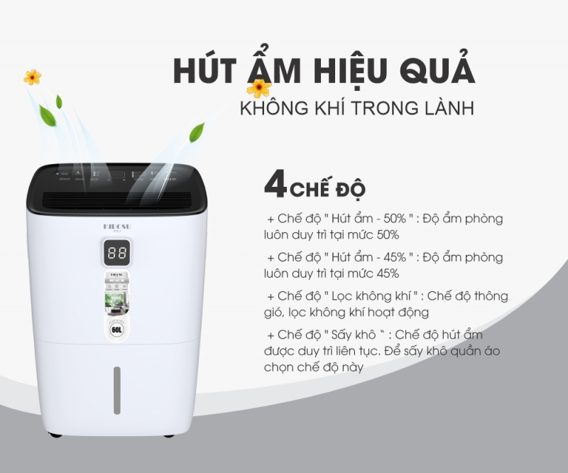 Máy Hút Ẩm 60 Lít Kidosu KD-D60L